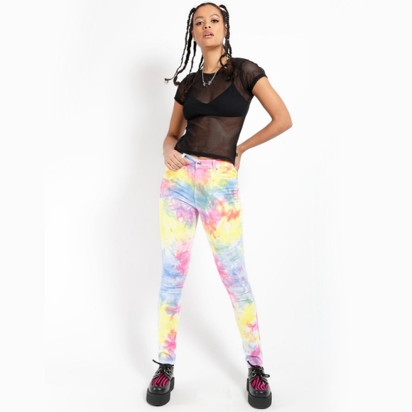 TRIPP NYC Tie-Dye Festival Pants | Skinny | Size 27 & 28 | NWT - Picture 3 of 16